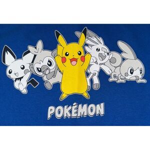 Pikachu Pokemon Blue Graphic Tee Shirt Short Sleeve - Cotton New Small